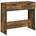Tavolino Consolle Rovere Fumo 90x36x75 Cm In Legno Multistrato - Foto miniatura 2