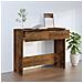 Tavolino Consolle Rovere Fumo 90x36x75 Cm In Legno Multistrato - Foto miniatura 1