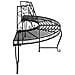 Panchine Per Albero Semicircolari 2 Pz 160 Cm Nere In Acciaio - Foto miniatura 5
