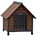 Cuccia Per Cani Ingresso In Plastica Rustique Marrone 76x76x72 Cm - Foto miniatura 1