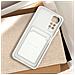 Cover Con Portacarte Per Redmi Note 11 / 11s In Silicone Flessibile Bianca - Foto miniatura 2