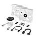 Starter Kit 3 Ventole PWM per PC da 120 mm iCUE LINK QX120 RGB con iCUE LINK System Hub Colore Bianco - Foto miniatura 2