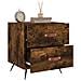 Comodini 2 Pz Rovere Fumo 40x35x47,5 Cm In Legno Multistrato - Foto miniatura 3