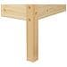 Letto Legno Di Pino Vannes 90 X 200 Cm Marrone Chiaro - Foto miniatura 3
