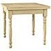 Tavolo Allungabile A Libro Legno Shabby Avorio Anticato 100x100x78 - Foto miniatura 1