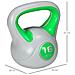 Kettlebell 16kg In Pu E Sabbia Con Base Piatta E Impugnatura Per Stacchi, Squat E Sollevamenti, 26x18x32 Cm, Verde - Foto miniatura 6