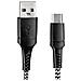 Cavo Usb - Micro Usb Intrecciato Bianco E Nero 1m Va0150 - Foto miniatura 5