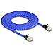 Cavo di rete piatto RJ45 con rivestimento intrecciato Cat. 6A U /FTP 5 m blu - Foto miniatura 2