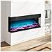 Camino Elettrico da Incasso e Parete 1800W con Fiamme Colorate LED Regolabili, Temperatura fino 40°C, Nero - Foto miniatura 5