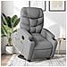 Poltrona Alzapersona Massaggi Elettrica Grigio Chiaro Tessuto - Foto miniatura 1