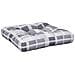 Cuscino Per Pallet Motivo A Quadri Grigi 60x60x12 Cm In Tessuto - Foto miniatura 2