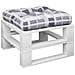 Cuscino Per Pallet Motivo A Quadri Grigi 60x60x12 Cm In Tessuto - Foto miniatura 3