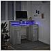 Scrivania con Luci LED Grigio Sonoma 120x55x91cm in Multistrato - Foto miniatura 5