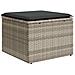 Set Divani da Giardino 11 pz con Cuscini in Polyrattan Grigio - Foto miniatura 6