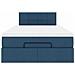 Pouf Letto con Materasso e LED Blu 120x200 cm in Tessuto - Foto miniatura 8