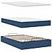 Pouf Letto con Materasso e LED Blu 120x200 cm in Tessuto - Foto miniatura 9
