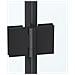 Box Doccia Angolare 80x70 Cm Porta A Soffietto + Fisso H200 Cm Cristallo 6 Mm Profilo Nero Opaco Zaira - Foto miniatura 5