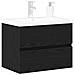 Mobile Lavabo  con Lavabo Integrato Rovere Nero Legno Ingegnerizzato, Mobile Lavabo  Rovere Nero 60x38,5x45 cm Legno Ingegnerizzato - Foto miniatura 3