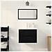 Mobile Lavabo  con Lavabo Integrato Rovere Nero Legno Ingegnerizzato, Mobile Lavabo  Rovere Nero 60x38,5x45 cm Legno Ingegnerizzato - Foto miniatura 4