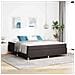 Letto a molle Marrone scuro e Bianco 180 x 200 cm Tessuto - Foto miniatura 2