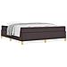 Letto a molle Marrone scuro e Bianco 180 x 200 cm Tessuto - Foto miniatura 4