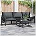 Set Divano da Giardino 3 pcs Antracite Acciaio - Foto miniatura 2