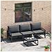 Set Divano da Giardino 3 pcs Antracite Acciaio - Foto miniatura 4