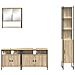 Set di mobili per il bagno con porta 4 pcs rovere sonoma Media - Foto miniatura 9