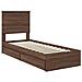 Letto con Contenitore con testiera Rovere Marrone 75 x 190 cm - Foto miniatura 4