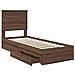 Letto con Contenitore con testiera Rovere Marrone 75 x 190 cm - Foto miniatura 5