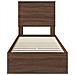 Letto con Contenitore con testiera Rovere Marrone 75 x 190 cm - Foto miniatura 8