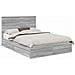 Letto con Contenitore con testiera Grigio Sonoma 160 x 200 cm - Foto miniatura 1