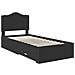 Struttura del letto Nero 70 x 190 cm Legno ingegnerizzato - Foto miniatura 4