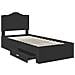 Struttura del letto Nero 70 x 190 cm Legno ingegnerizzato - Foto miniatura 5