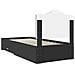 Struttura del letto Nero 70 x 190 cm Legno ingegnerizzato - Foto miniatura 9