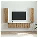 Mobile TV da parete 2 pcs Rovere Artigianale 30 x 31 x 100 cm - Foto miniatura 2