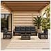 Set Divano da Giardino 7 pz Grigio e Grigio Scuro polyrattan - Foto miniatura 4