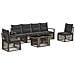 Set Divano da Giardino 7 pz Grigio e Grigio Scuro polyrattan - Foto miniatura 1