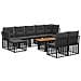 Set Divano da Giardino 10 pz Nero e Grigio scuro polyrattan - Foto miniatura 1