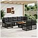 Set Divano da Giardino 10 pz Nero e Grigio scuro polyrattan - Foto miniatura 7