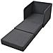 Poltrona Letto In Tessuto 59,5x72x72,5 Cm Grigio Scuro - Foto miniatura 4