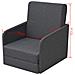Poltrona Letto In Tessuto 59,5x72x72,5 Cm Grigio Scuro - Foto miniatura 6