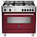 Cucina a Gas AMN965GVIT 5 Fuochi a Gas Forno a Gas Ventilato Classe A+ Dimensioni 90 x 60 cm Colore Vino Serie Americana - Foto miniatura 1