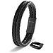 Bracciale in Pelle per Uomo, ""Double"", 17cm, Nero - Foto miniatura 1