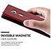 Custodia Compatibile Con Huawei Mate S In Rosso Mela - Coperchio Protettiva Con Chiusura Magnetica, Funzione Stand E Tasca Per Le Carte - Foto miniatura 5