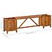 Panca Giardino con 2 Fioriere 150x30x40cm Legno Massello Acacia - Foto miniatura 5