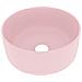 Lavandino Lusso Rotondo Rosa Opaco 40x15 cm in Ceramica - Foto miniatura 1