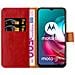 Custodia Compatibile Con Motorola Moto G10 / G30 In Rosso Vinaccia - Coperchio Protettiva Con Chiusura Magnetica, Funzione Stand E Tasca Per Le Carte - Foto miniatura 7
