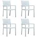 Set Mobili Da Pranzo Per Giardino 5 Pz Bianco - Foto miniatura 3