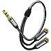 Adattatore Splitter Audio Da Jack 3,5 Mm Maschio A 2x 3,5 Mm Femmina - Foto miniatura 4